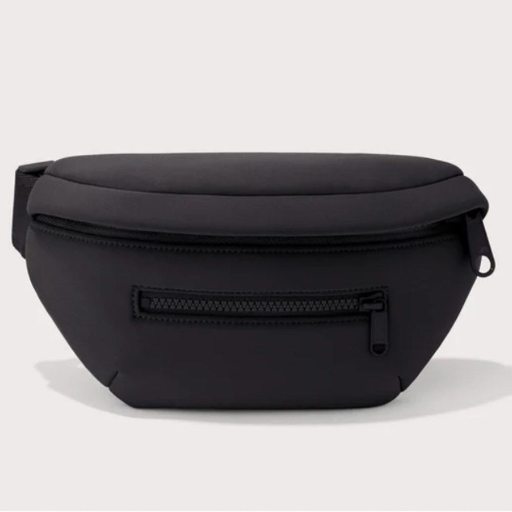 NWOT Dagne Dover Ace Fanny Pack Onyx Black Neoprene Belt Bag Crossbody Unisex